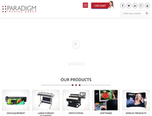 Tablet Screenshot of paradigmimaging.com
